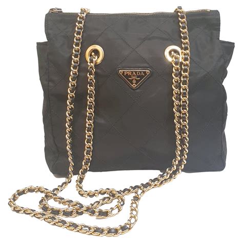 prada shoulder chain bag|Prada vintage nylon bag.